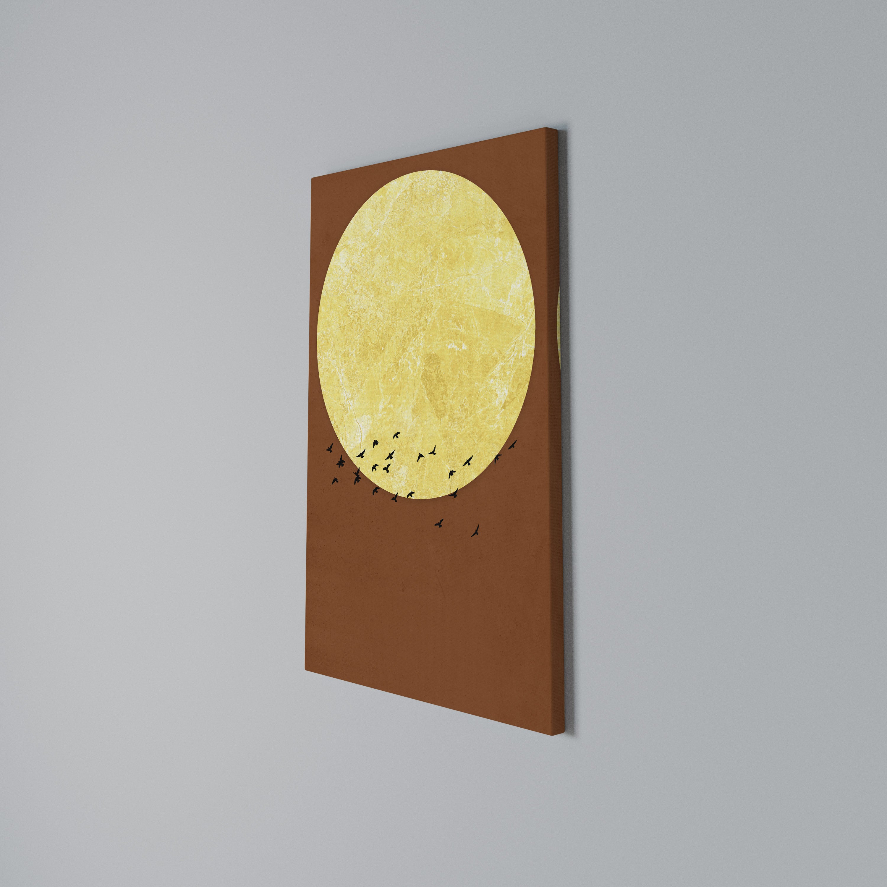 MOONLIT MIGRATION Vertical Canvas Print