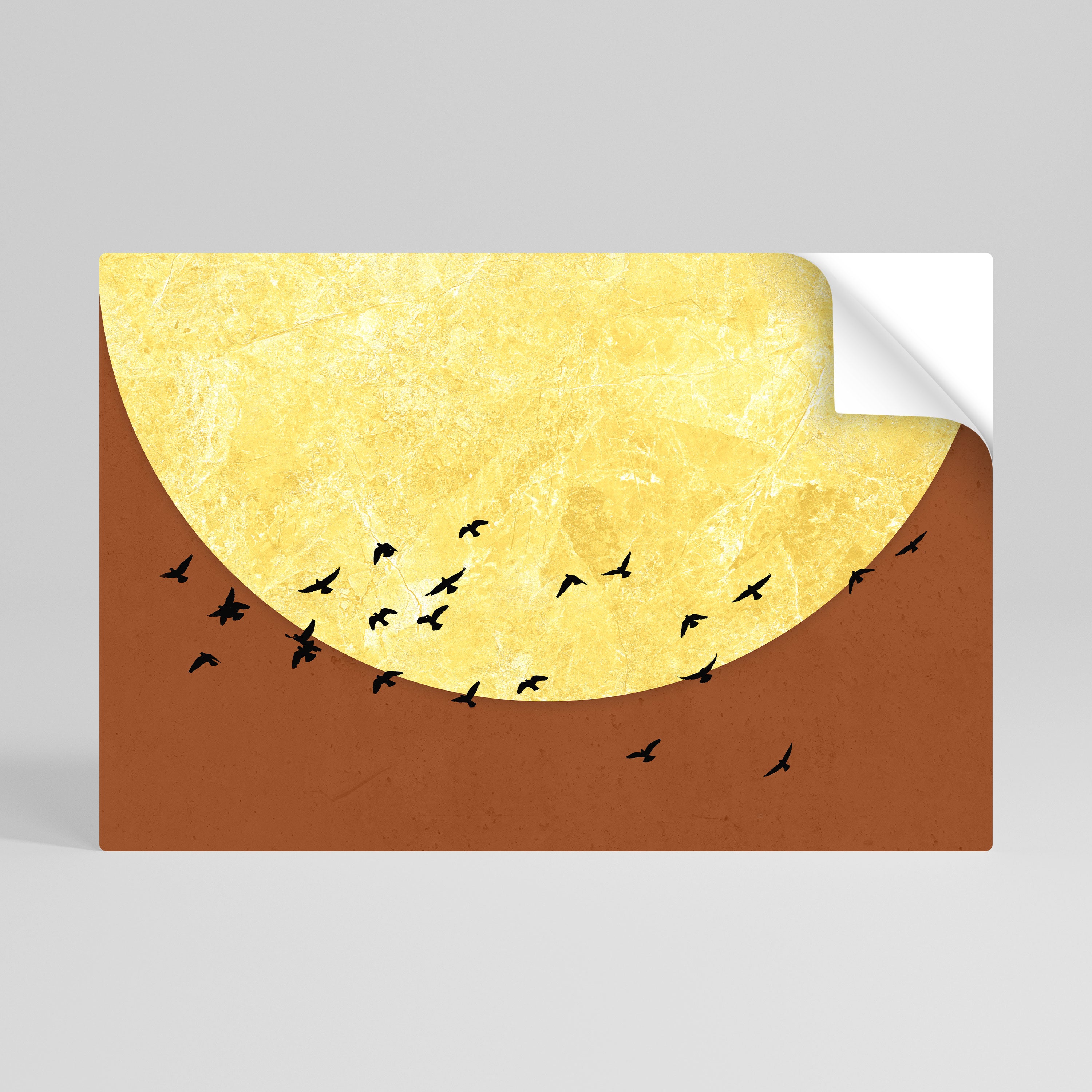 MOONLIT MIGRATION Póster Autocolante Horizontal