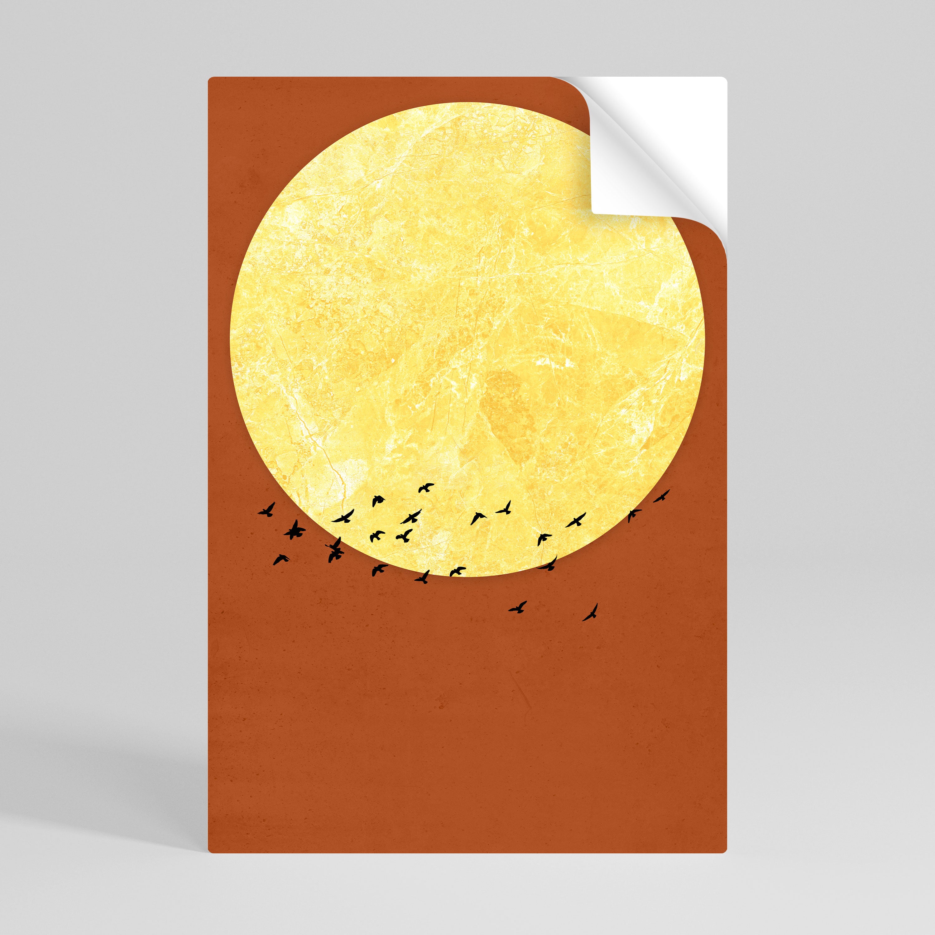 MOONLIT MIGRATION Póster Autocolante Vertical