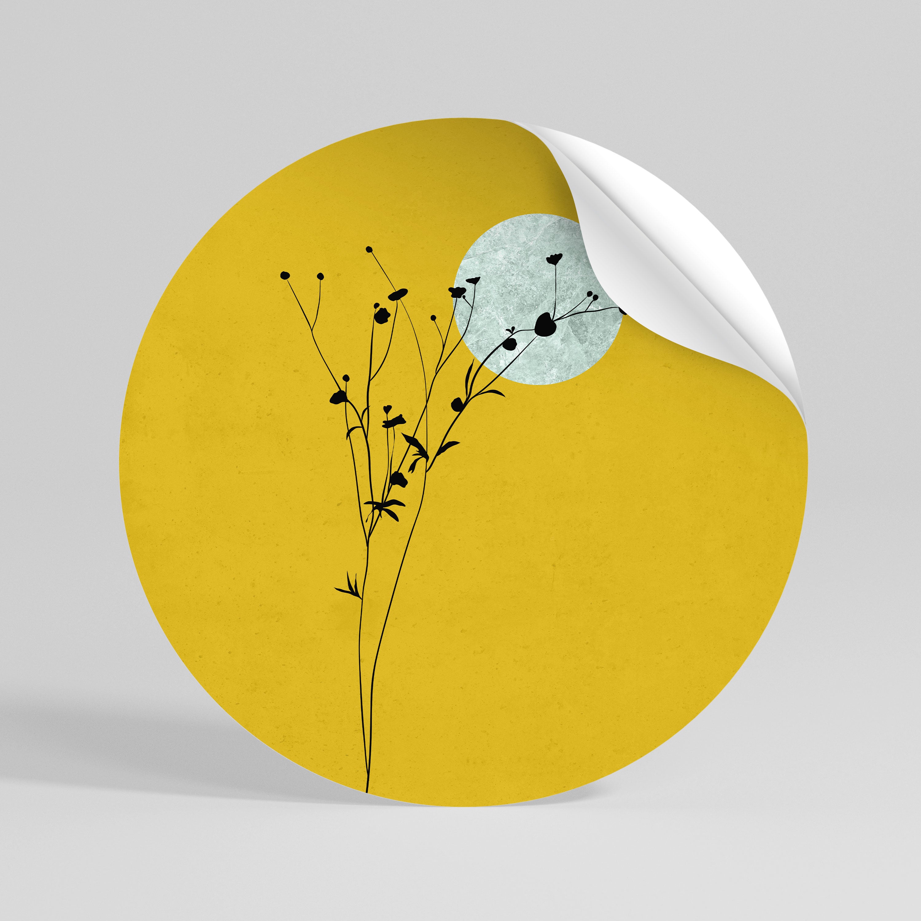 RISE IN THE LIGHT Peel and Stick Round Sticker