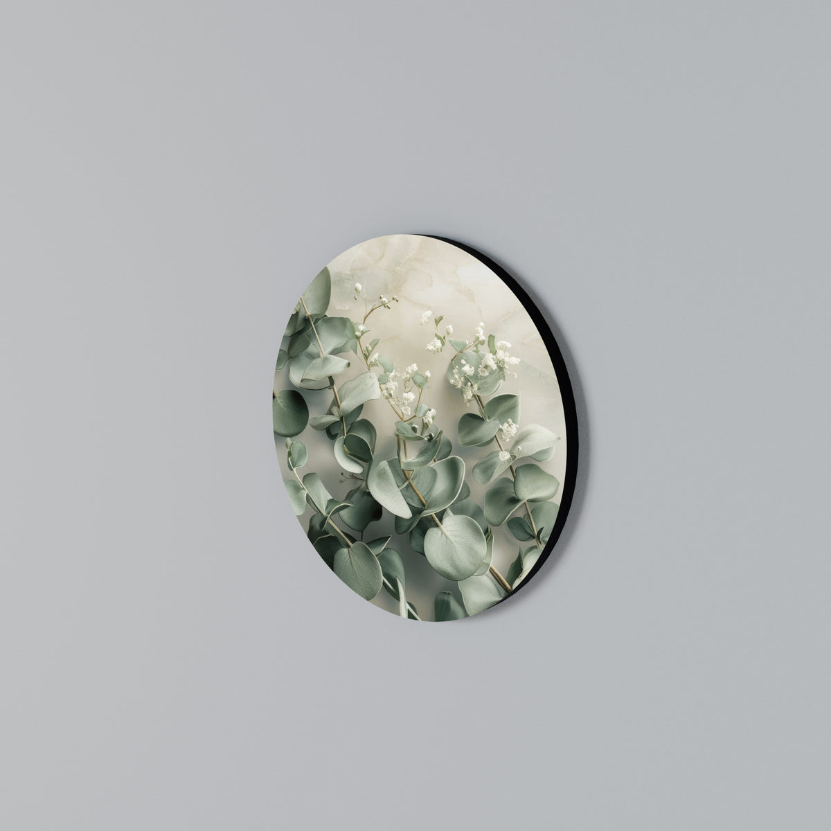 ELEGANT LEAF BALLET Round Wall Art
