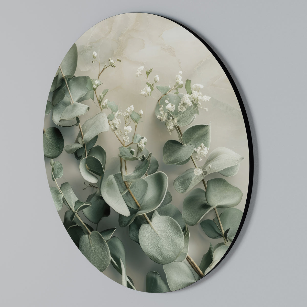 ELEGANT LEAF BALLET Round Wall Art
