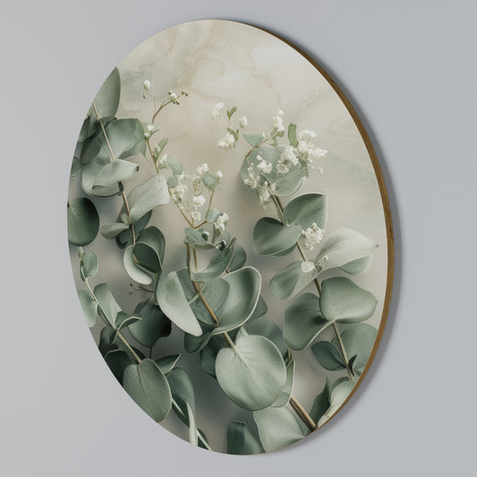 ELEGANT LEAF BALLET Arte de Parede Redonda