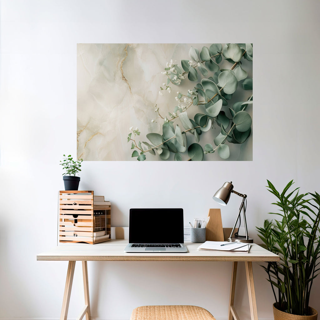 ELEGANT LEAF BALLET Peel and Stick Horizontal Poster