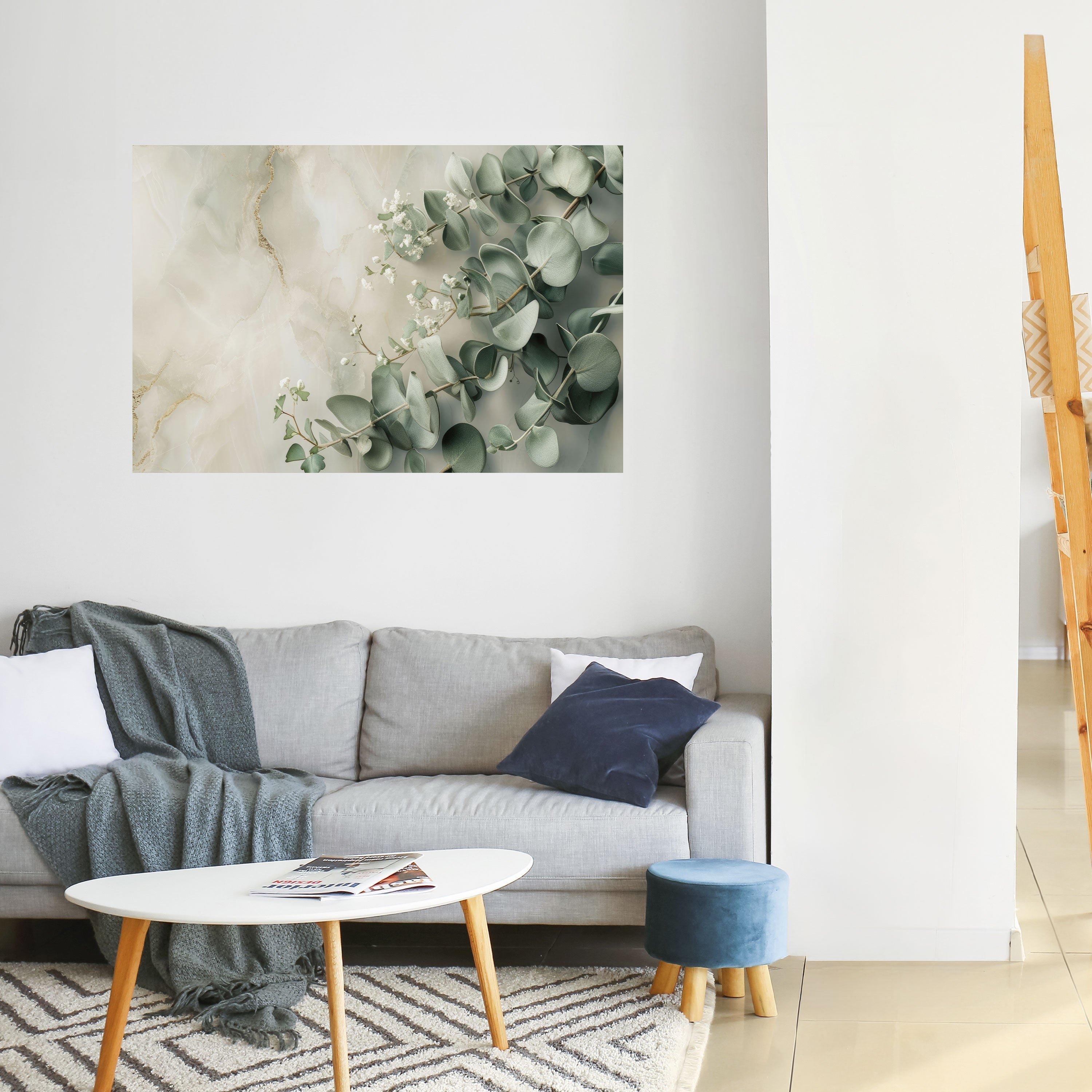 ELEGANT LEAF BALLET Peel and Stick Horizontal Poster