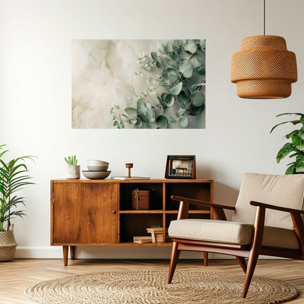 ELEGANT LEAF BALLET Peel and Stick Horizontal Poster