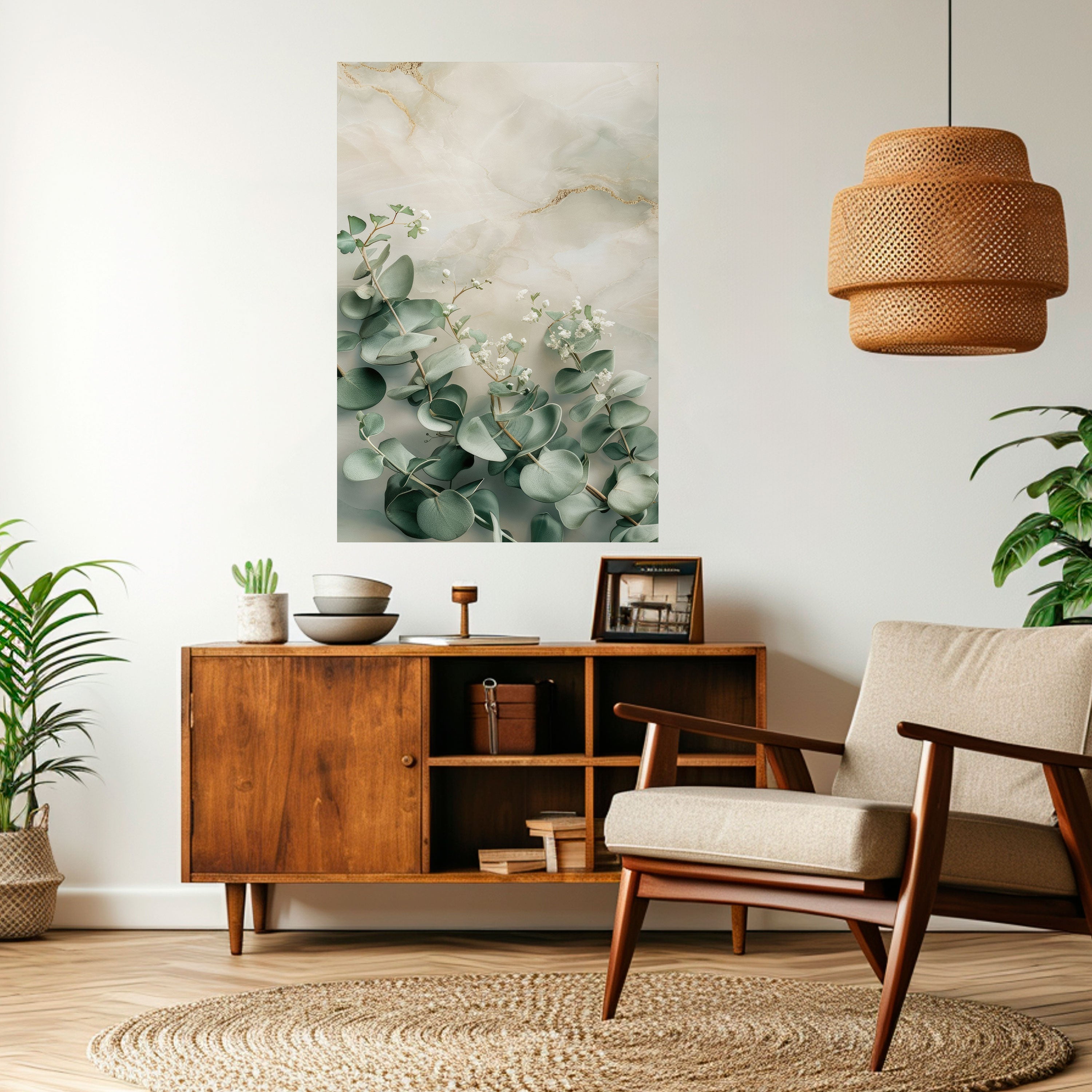 ELEGANT LEAF BALLET Poster Vertical Autocolante