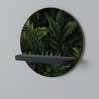 FOREST WHISPERS Round Art Shelf In Black Finish