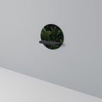 FOREST WHISPERS Round Art Shelf In Black Finish