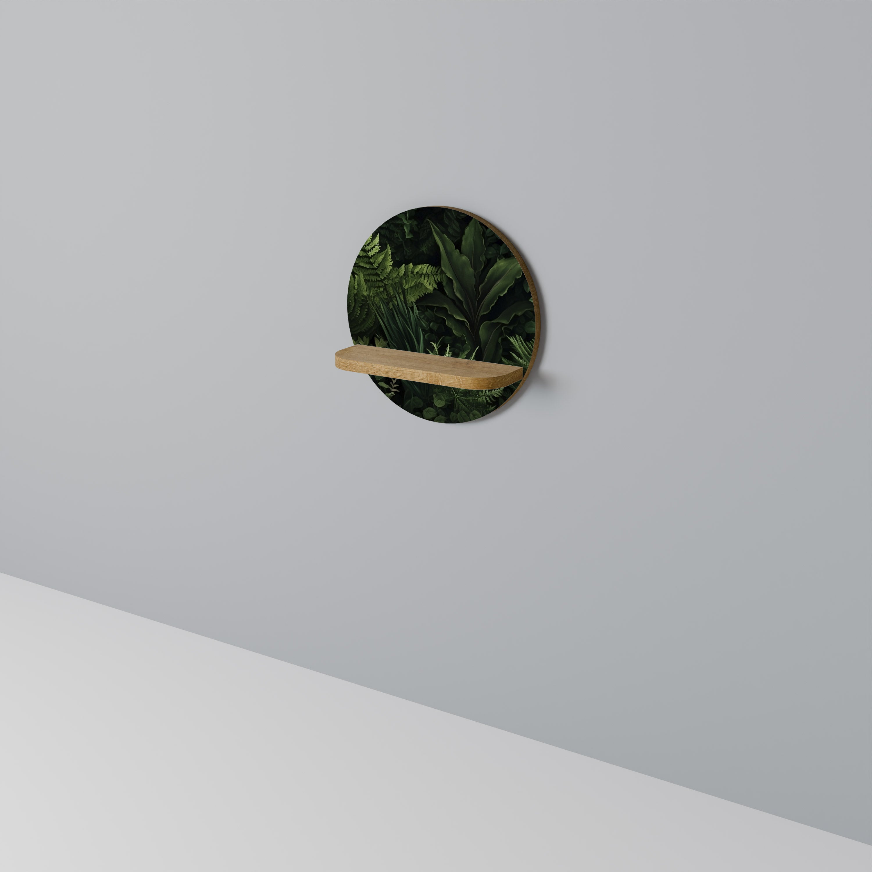 FOREST WHISPERS Prateleira Redonda Decorativa em Efeito Carvalho