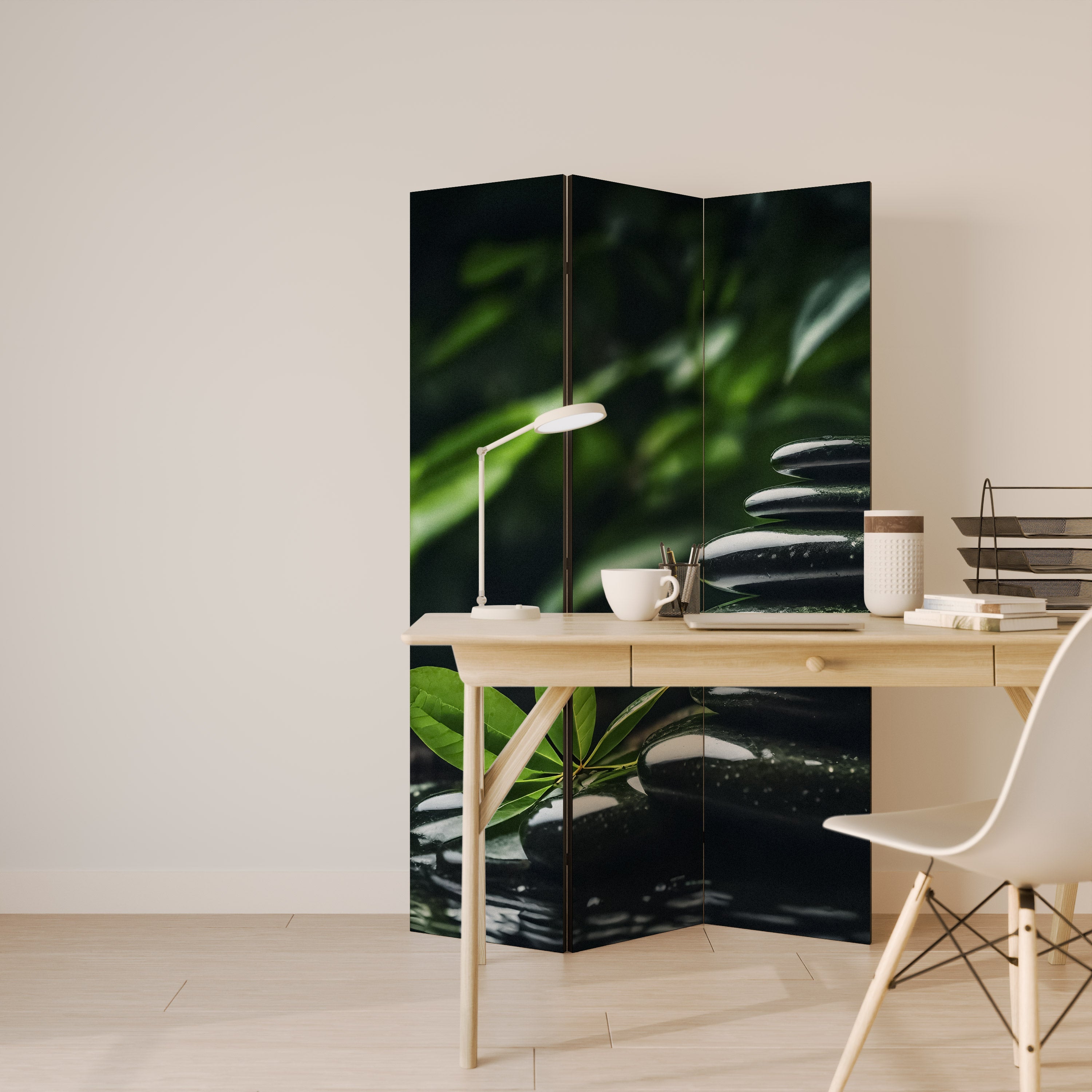 HARMONY STONES Decorative 3-Panel Room Divider