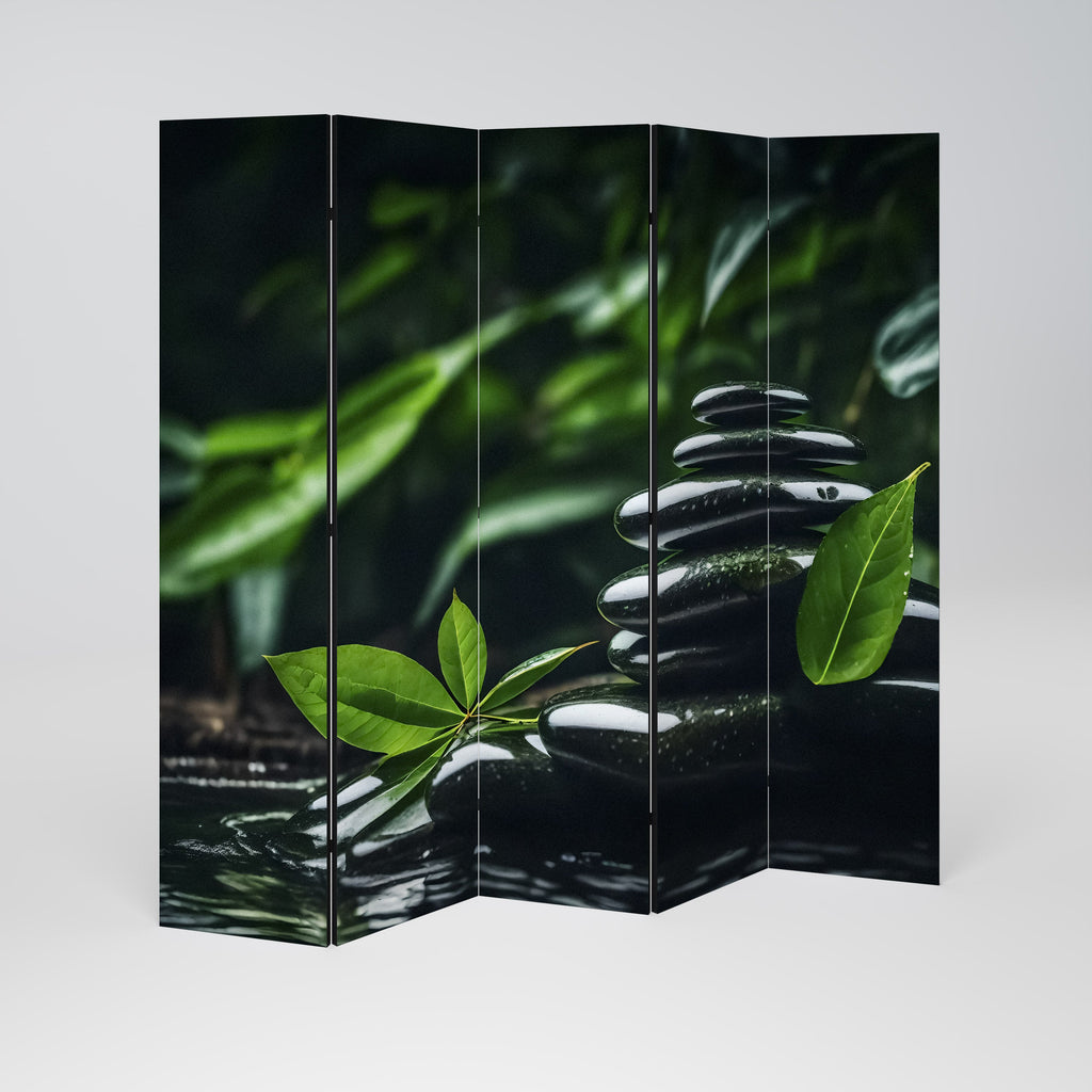 HARMONY STONES Decorative 5-Panel Room Divider