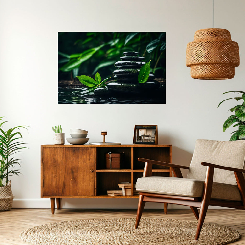 HARMONY STONES Peel and Stick Horizontal Poster