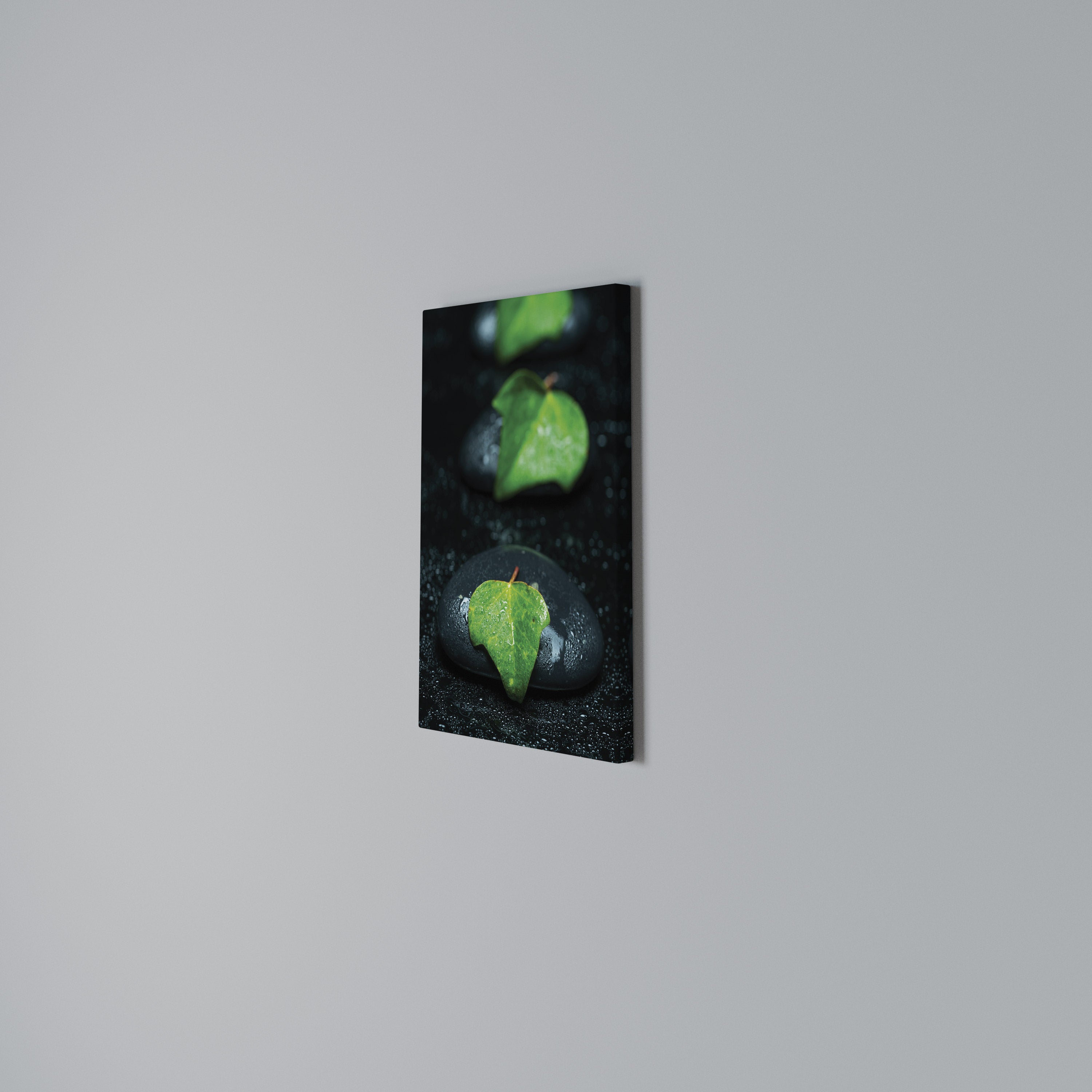 RAINDROPS ON STONE Quadro em tela vertical