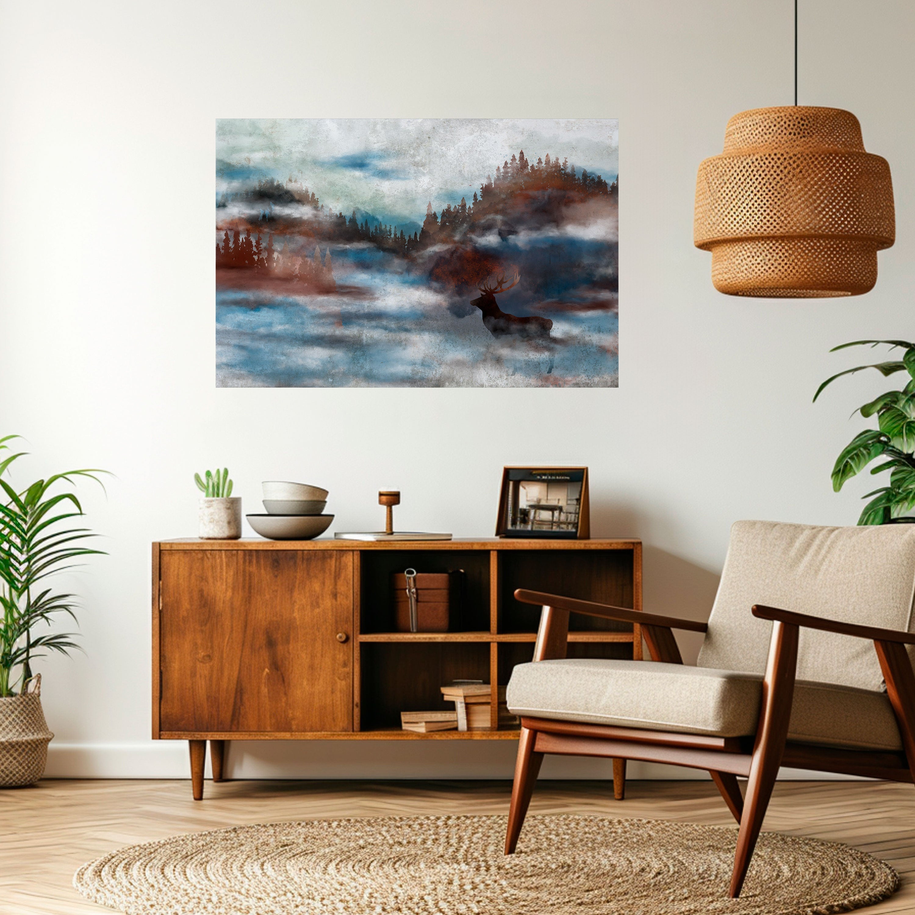 HARMONY IN HAZE Peel and Stick Horizontal Poster