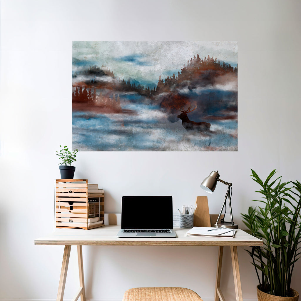 HARMONY IN HAZE Peel and Stick Horizontal Poster