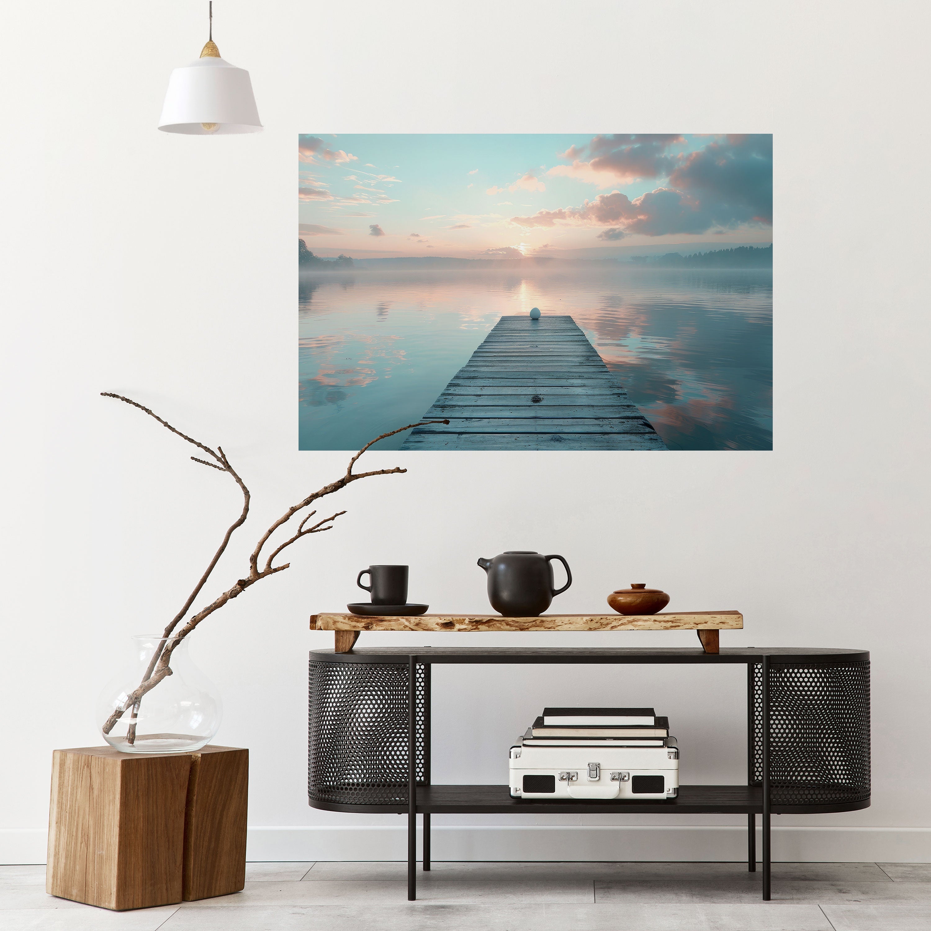 GENTLE MORNING MYSTIQUE Peel and Stick Horizontal Poster