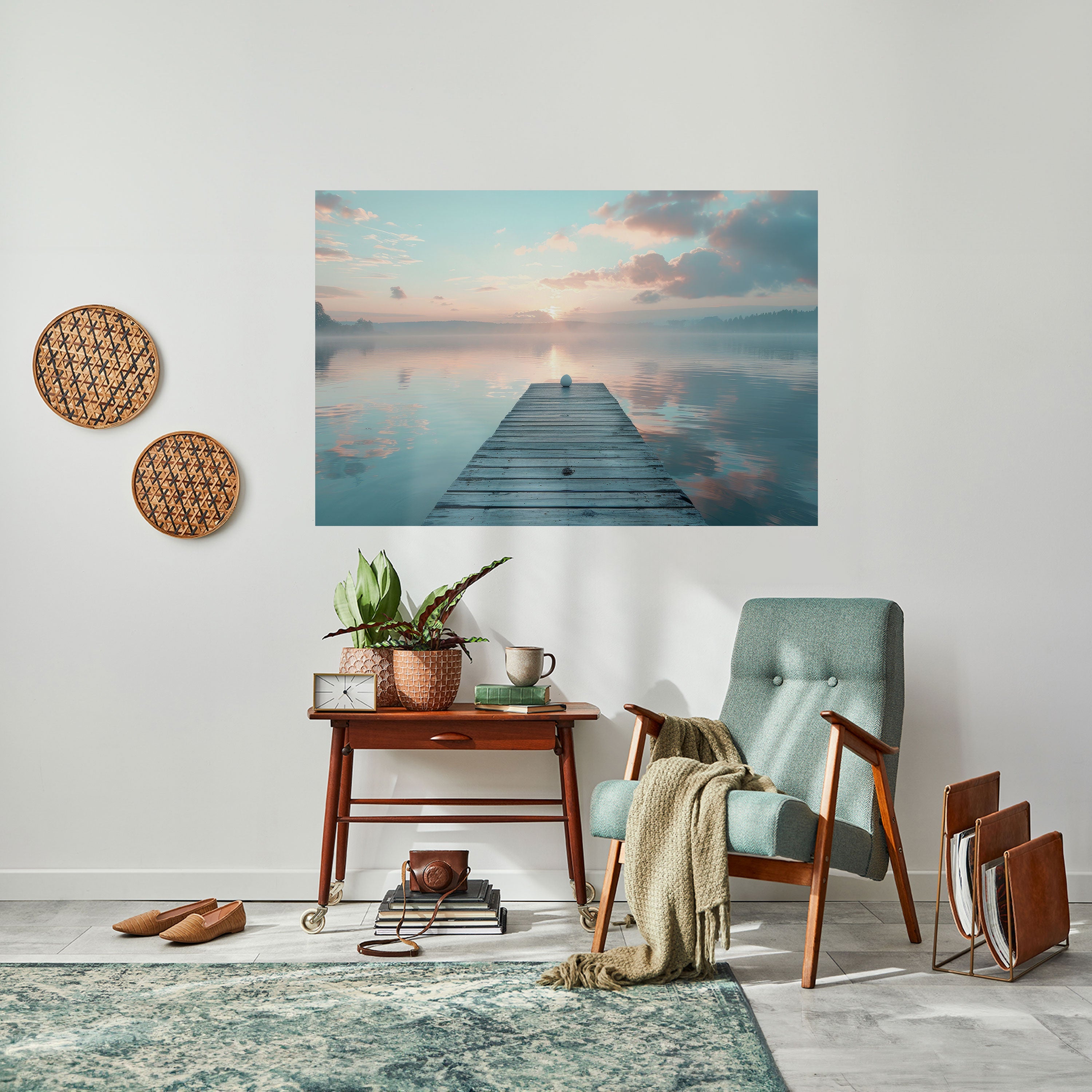 GENTLE MORNING MYSTIQUE Peel and Stick Horizontal Poster