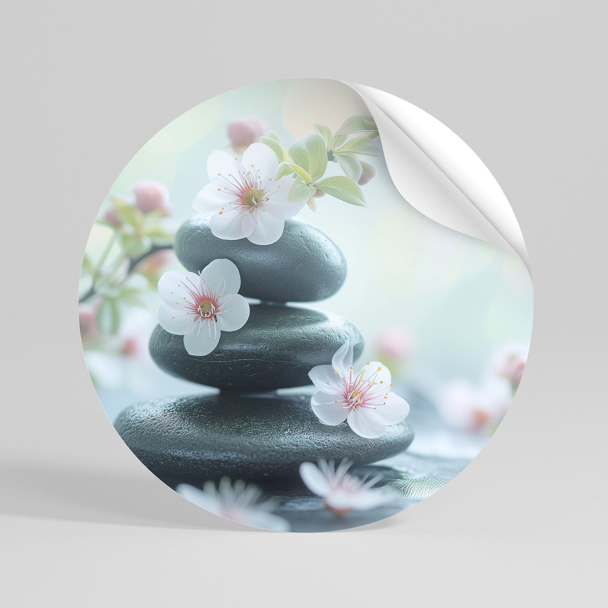 MINDFUL MOMENTS Autocolante Redondo Removível
