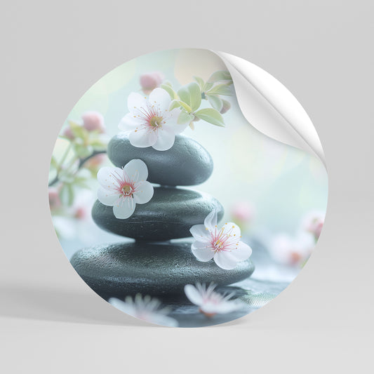 MINDFUL MOMENTS Autocolante Redondo Removível
