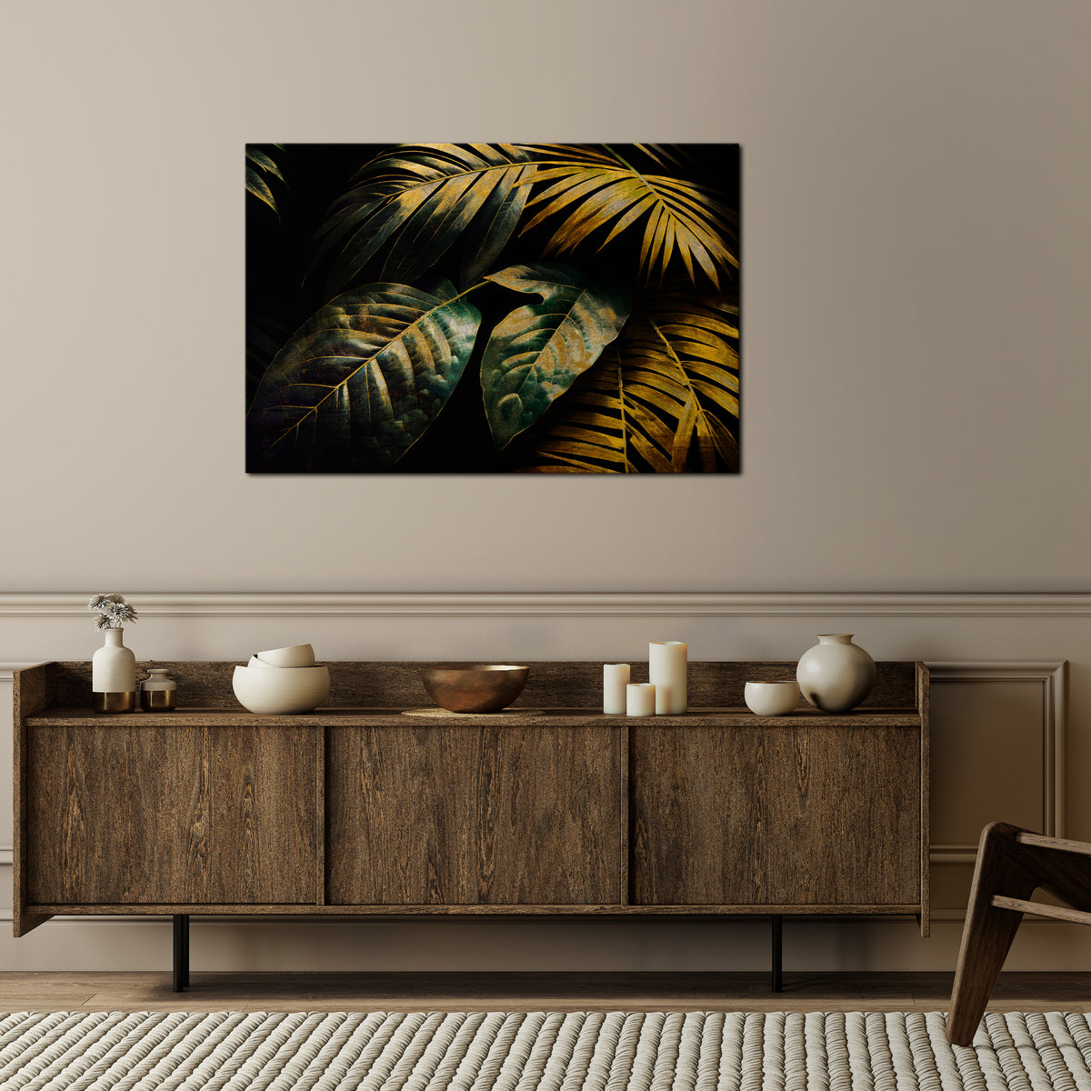 ENIGMATIC FOLIAGE TWILIGHT Horizontal Canvas Print