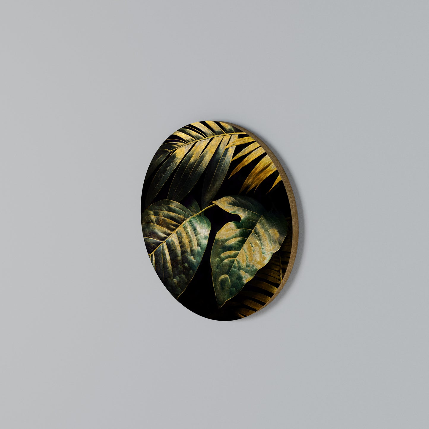 ENIGMATIC FOLIAGE TWILIGHT Arte de Parede Redonda