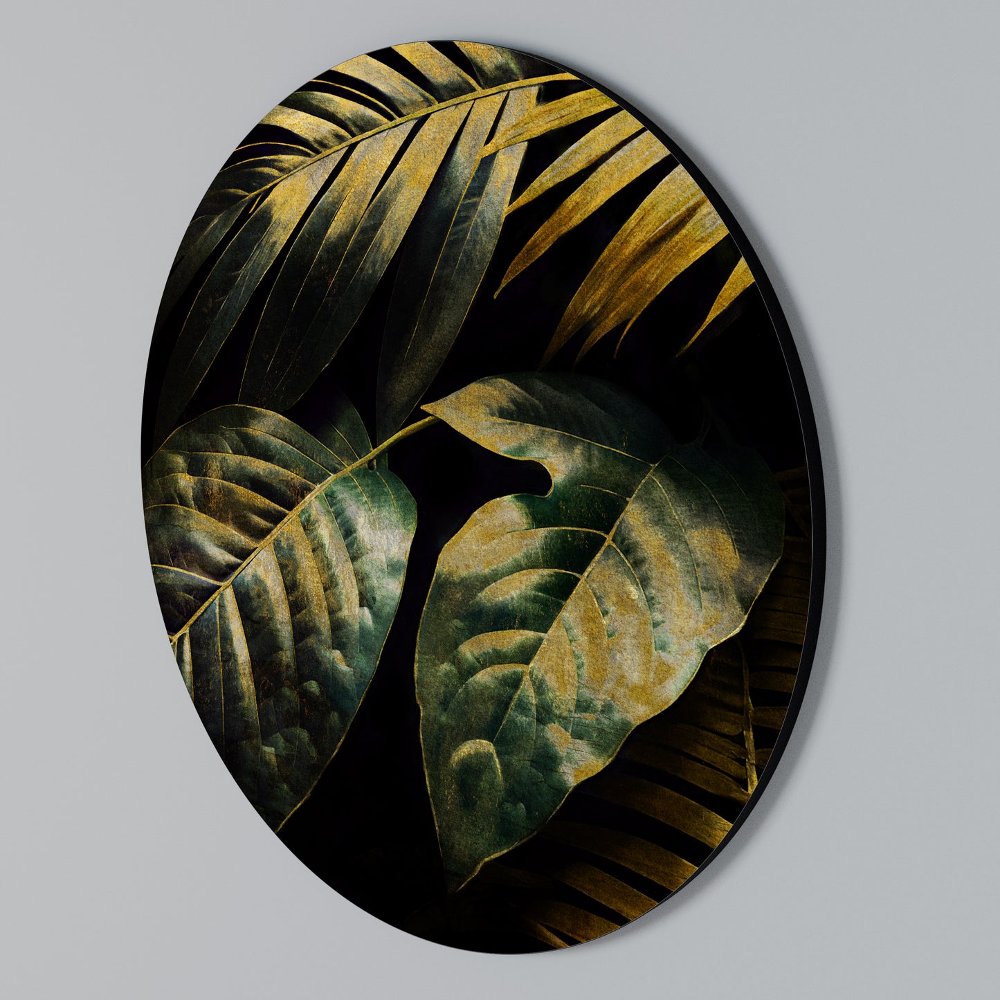 ENIGMATIC FOLIAGE TWILIGHT Arte de Parede Redonda