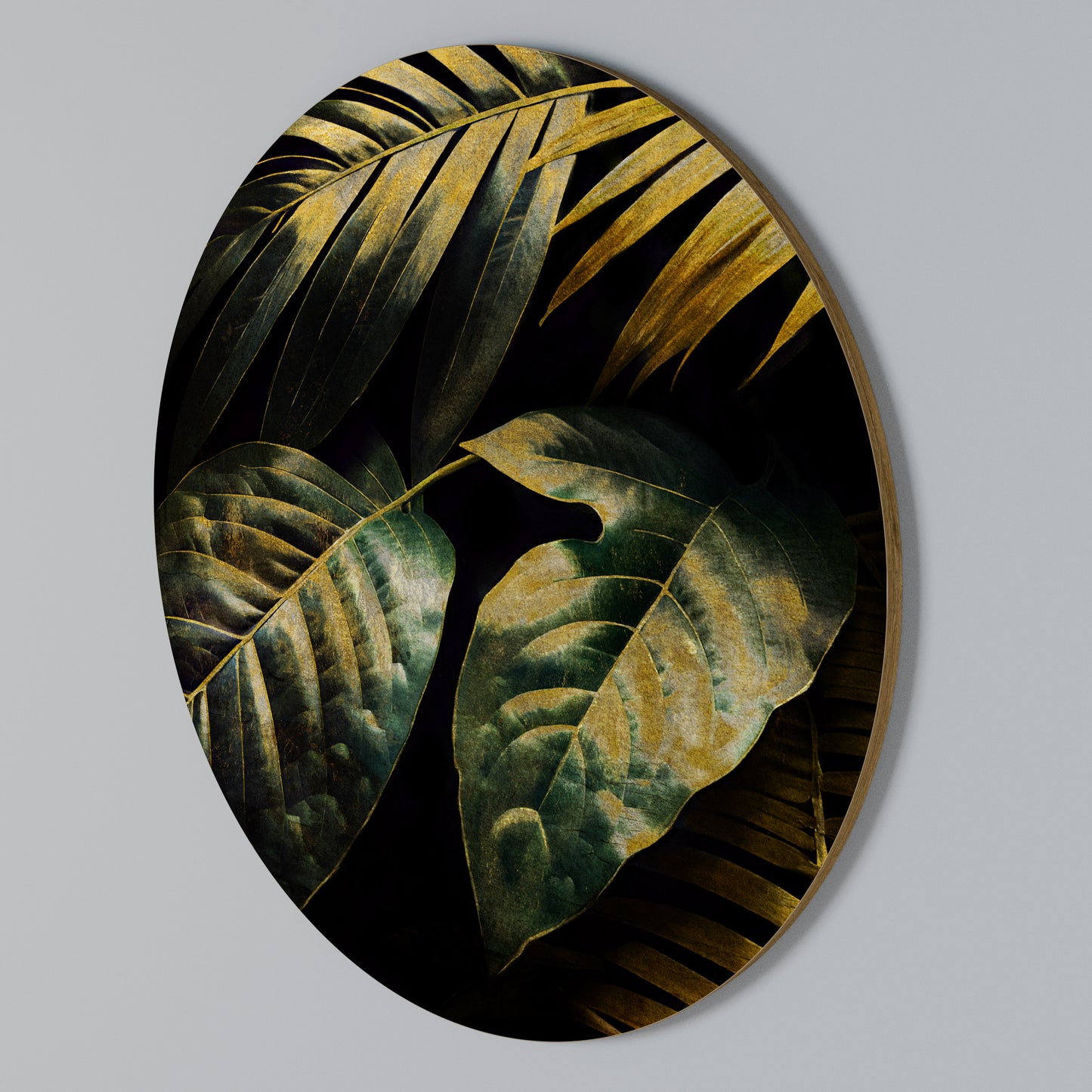 ENIGMATIC FOLIAGE TWILIGHT Arte de Parede Redonda