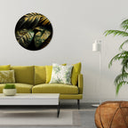 ENIGMATIC FOLIAGE TWILIGHT Quadro Redondo Decorativo