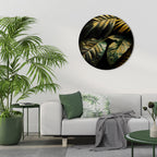 ENIGMATIC FOLIAGE TWILIGHT Quadro Redondo Decorativo