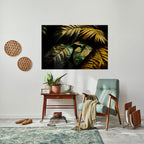 ENIGMATIC FOLIAGE TWILIGHT Peel and Stick Horizontal Poster