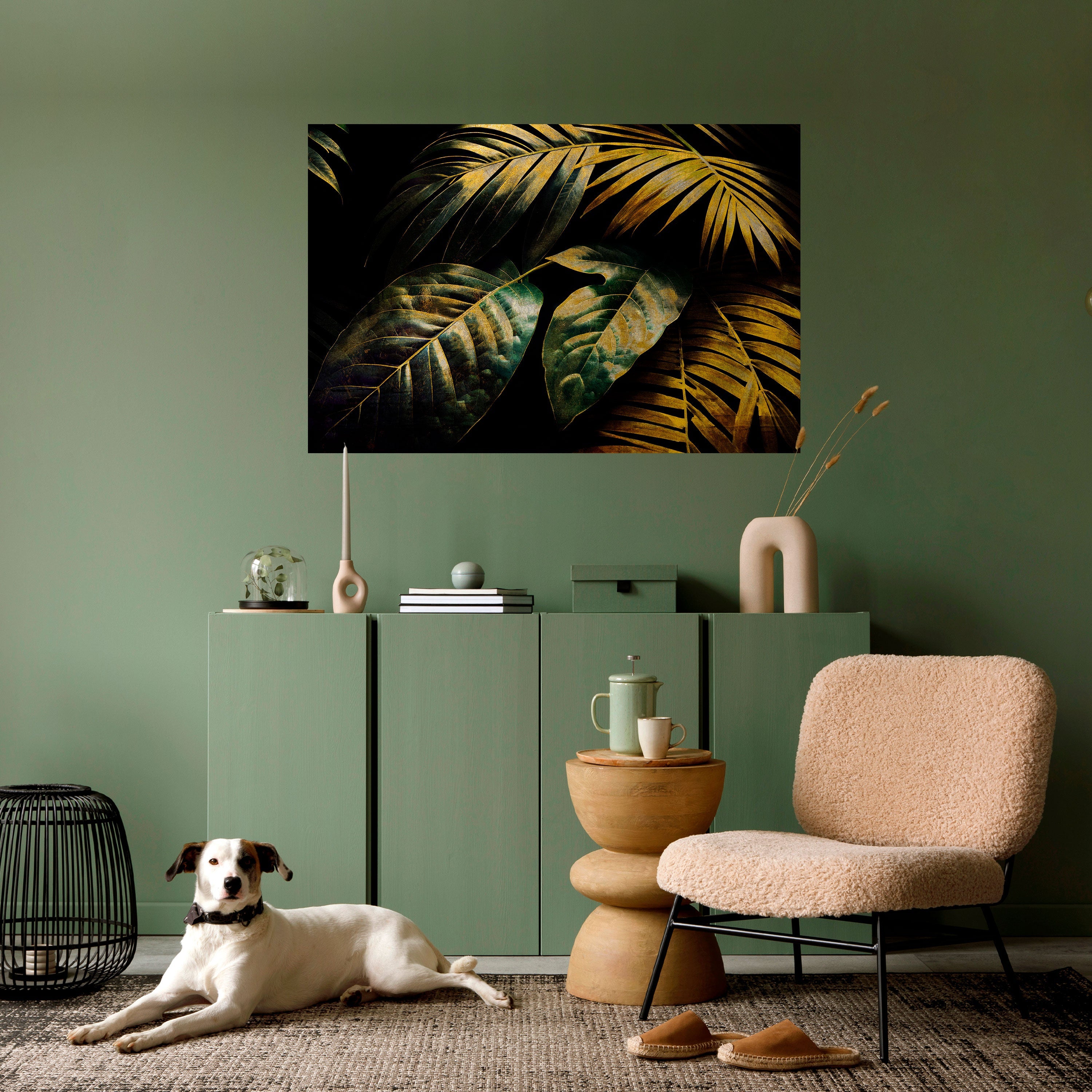 ENIGMATIC FOLIAGE TWILIGHT Peel and Stick Horizontal Poster