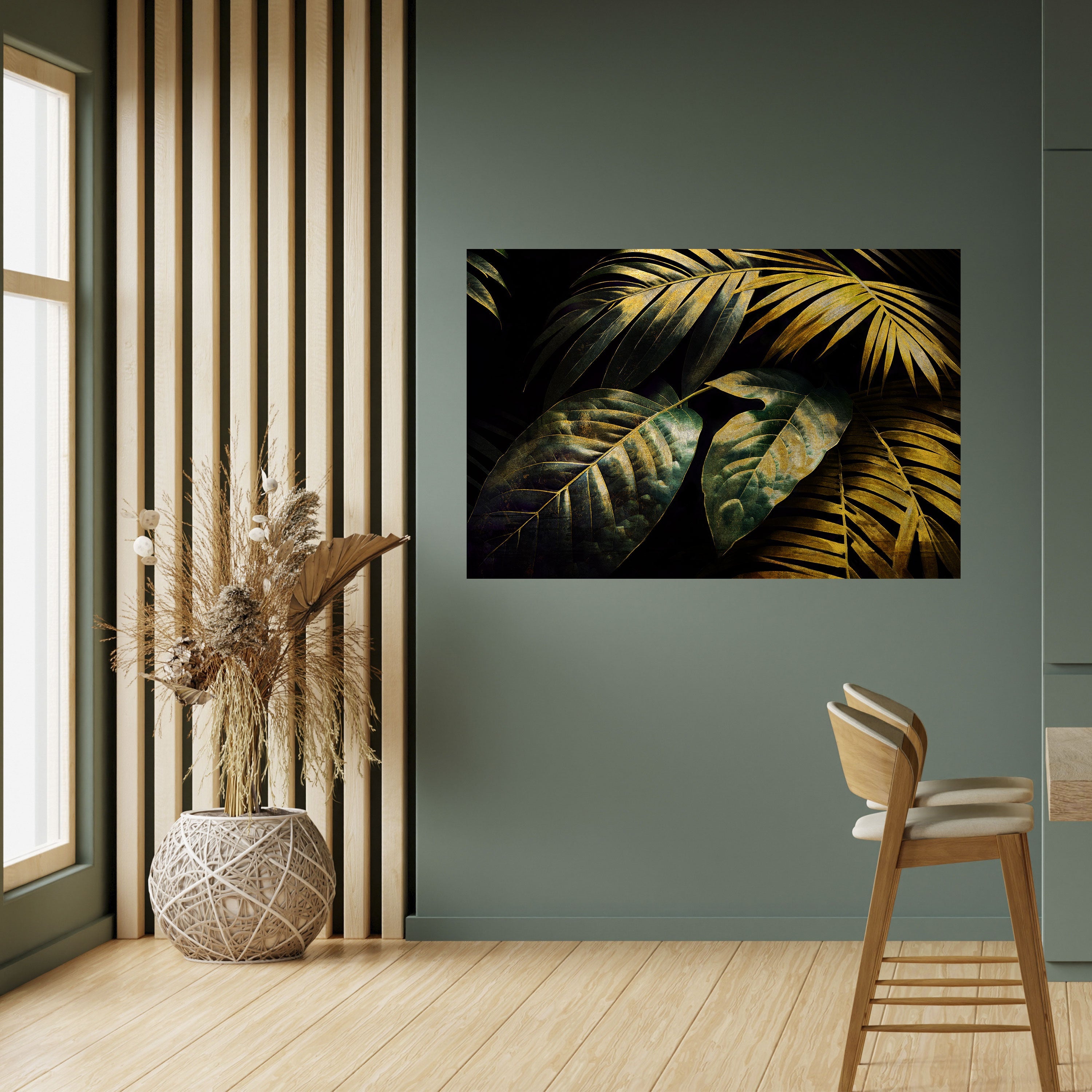 ENIGMATIC FOLIAGE TWILIGHT Peel and Stick Horizontal Poster