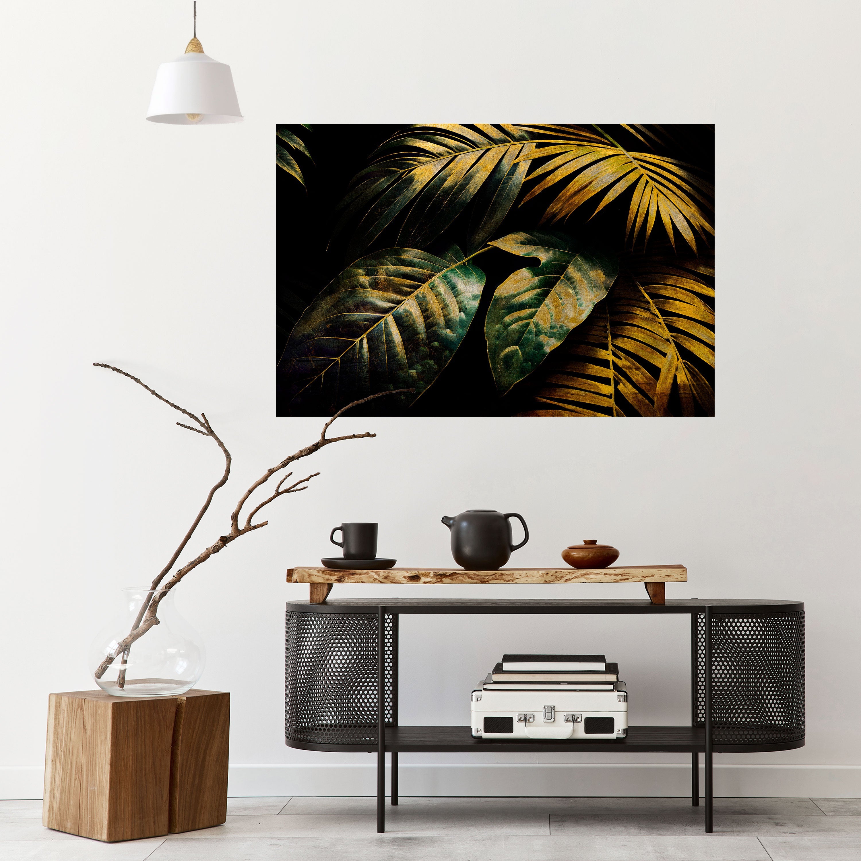 ENIGMATIC FOLIAGE TWILIGHT Peel and Stick Horizontal Poster