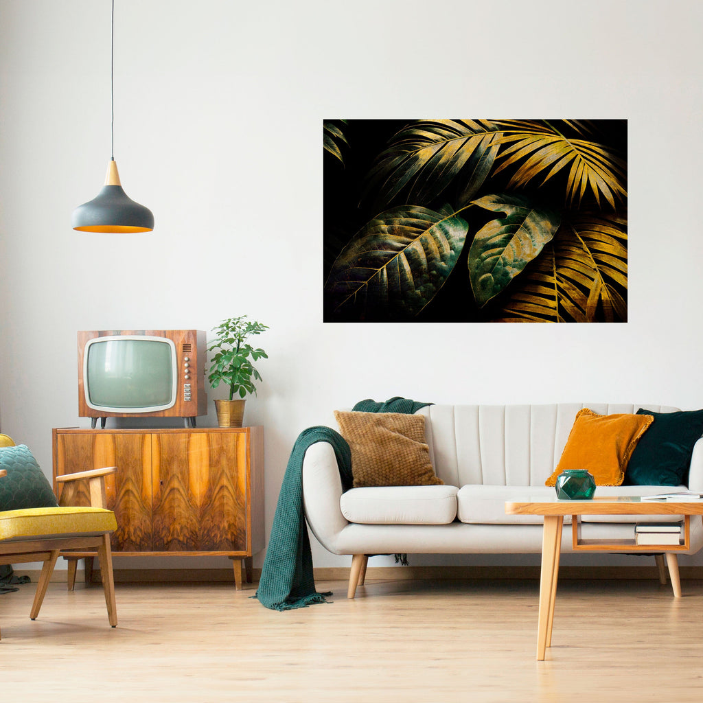 ENIGMATIC FOLIAGE TWILIGHT Peel and Stick Horizontal Poster