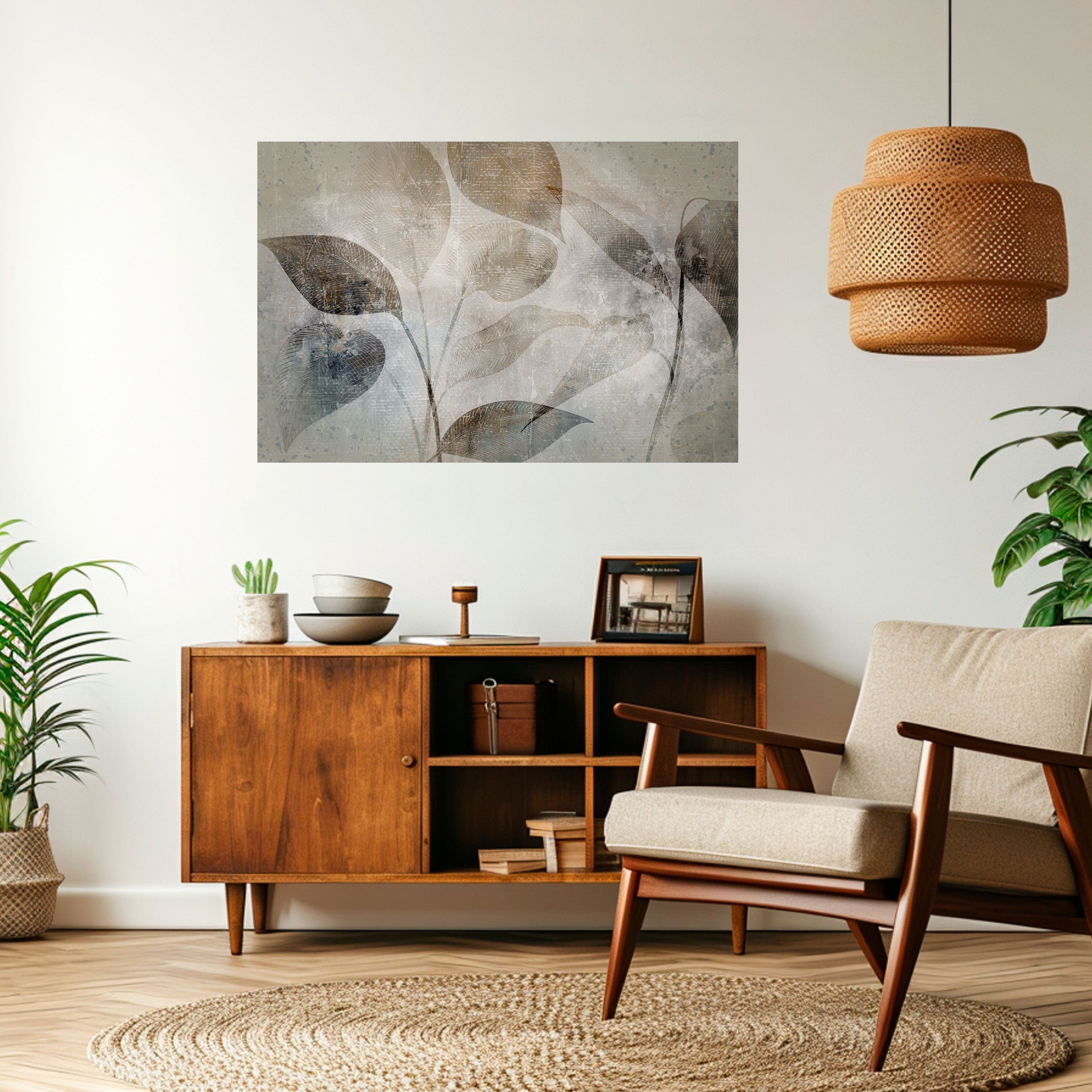 SERENE BOTANICAL HARMONY Peel and Stick Horizontal Poster