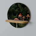 WHISPERING WOODLAND Prateleira Redonda Decorativa em Efeito Carvalho