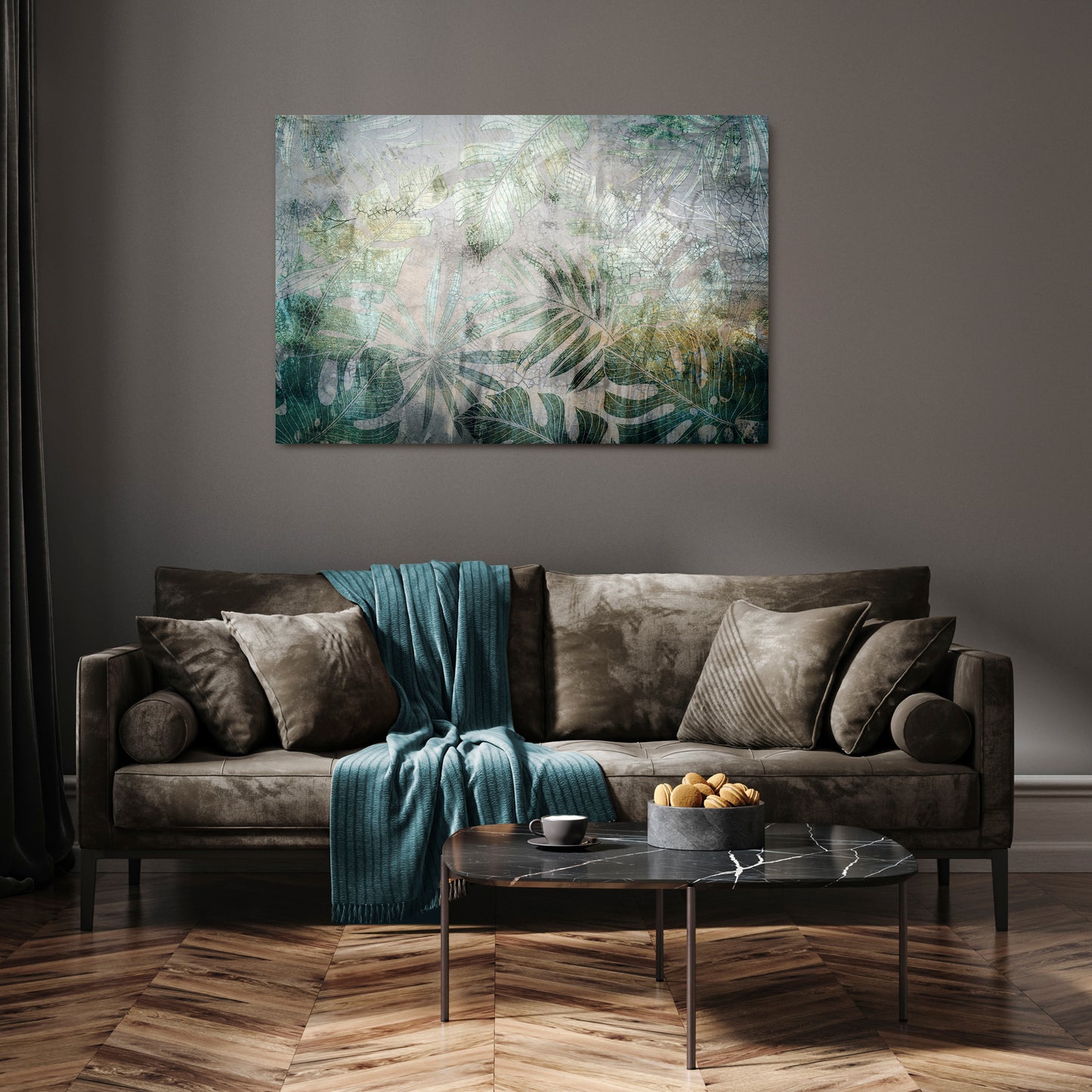 HARMONY IN GREENERY Horizontal Canvas Print