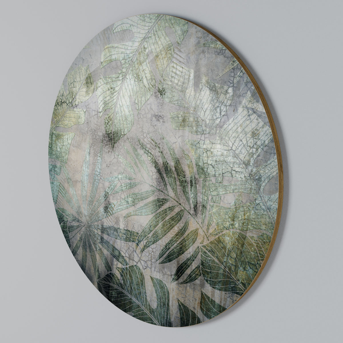 HARMONY IN GREENERY Round Wall Art