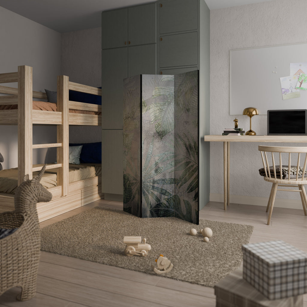 HARMONY IN GREENERY Biombo Decorativo de 3 Painéis