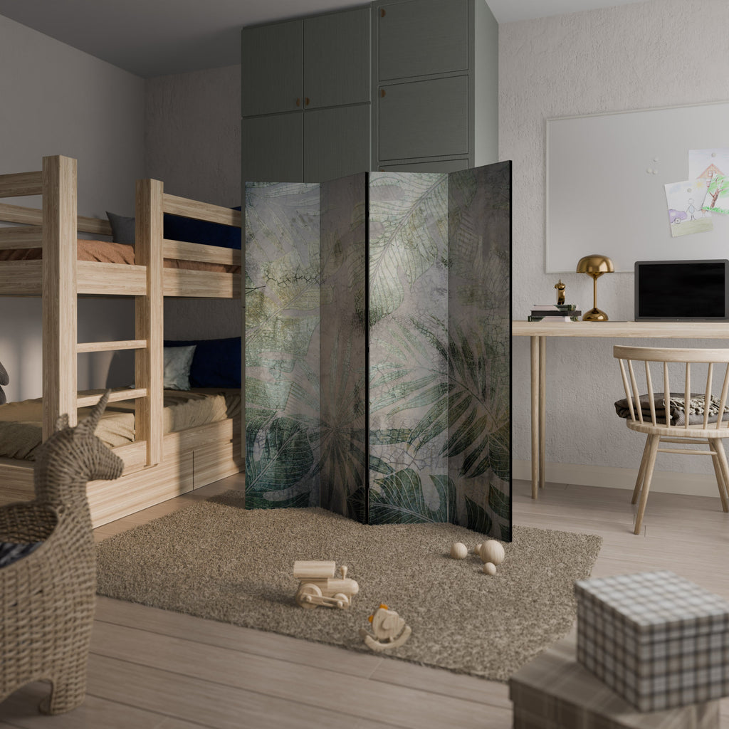 HARMONY IN GREENERY Decorative 4-Panel Room Divider