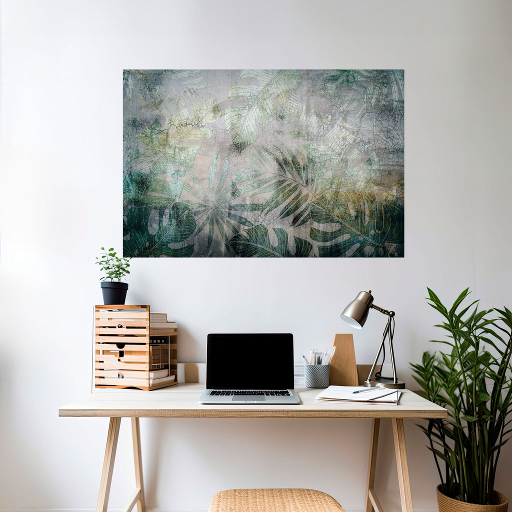 HARMONY IN GREENERY Peel and Stick Horizontal Poster