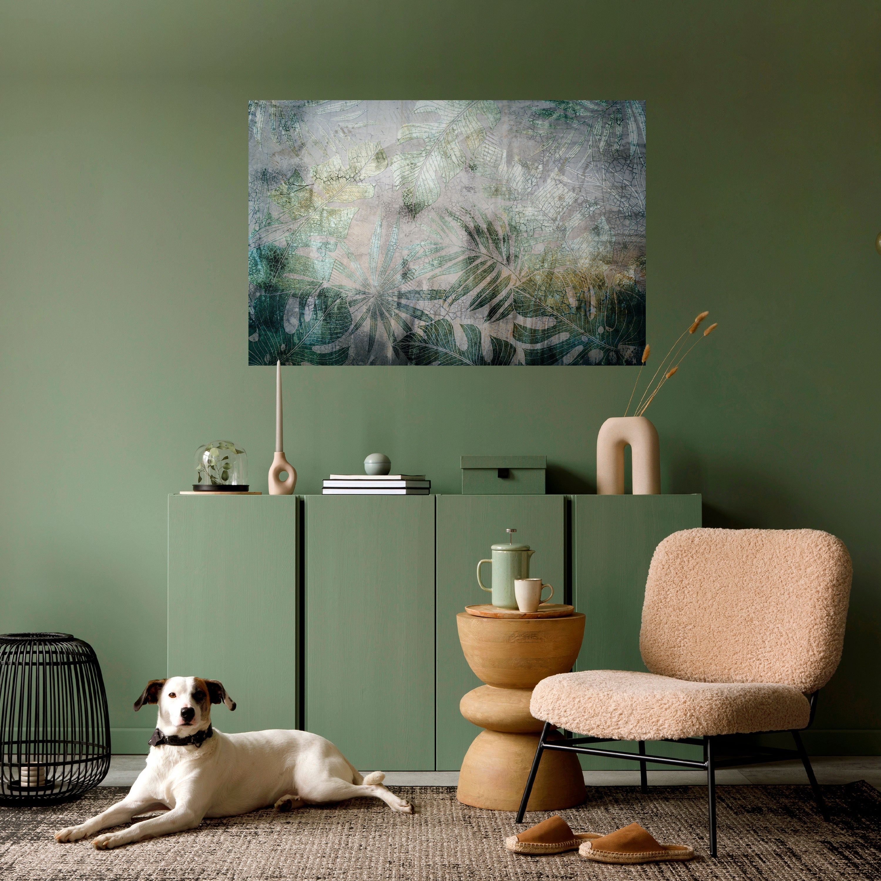 HARMONY IN GREENERY Peel and Stick Horizontal Poster