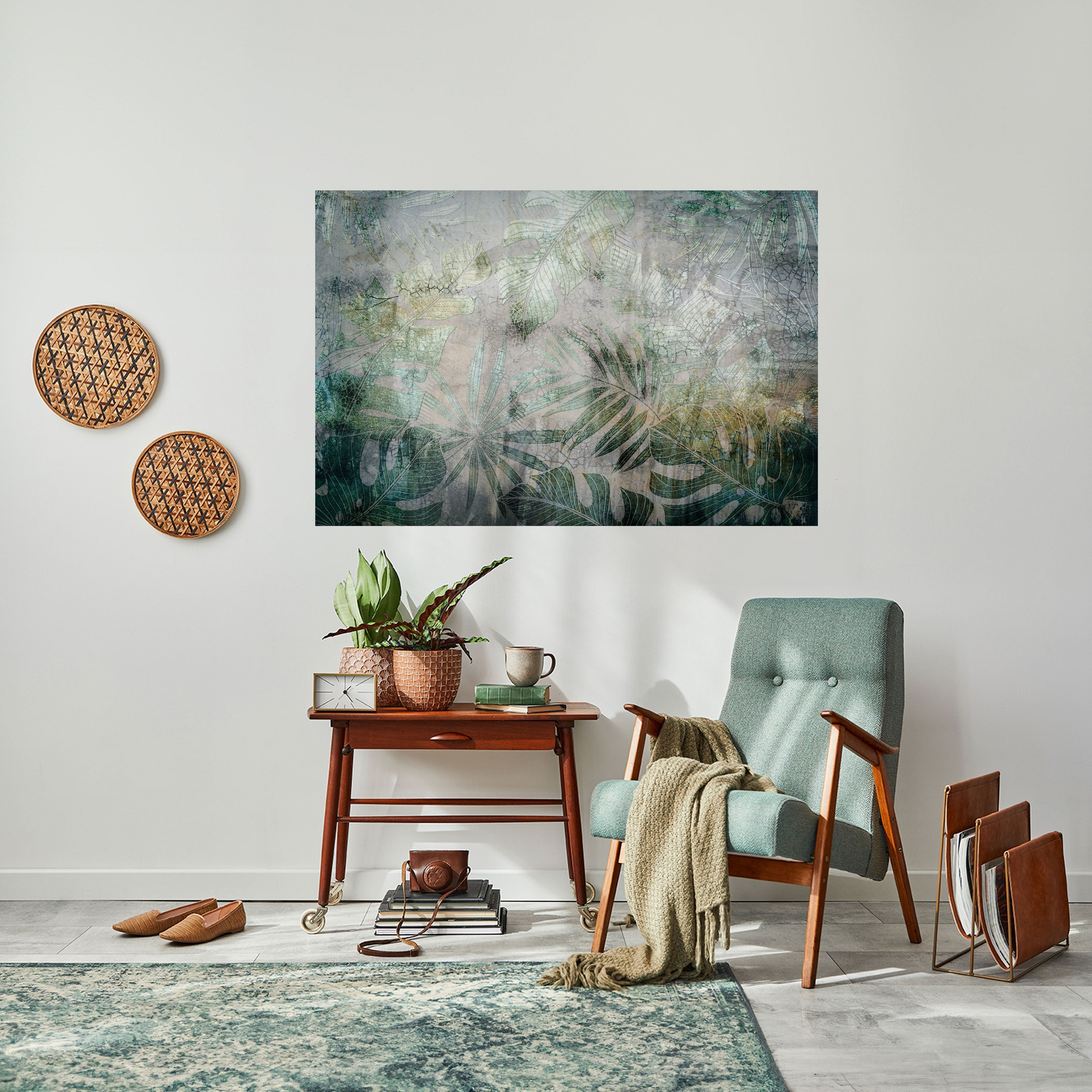 HARMONY IN GREENERY Peel and Stick Horizontal Poster