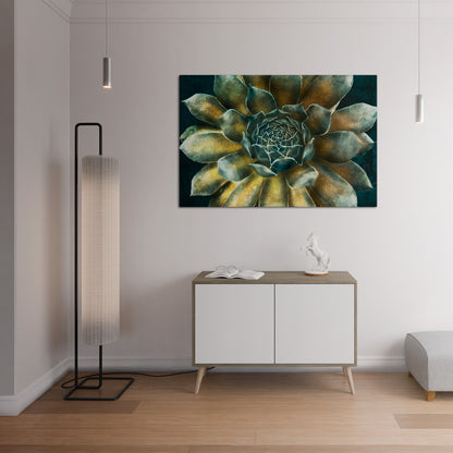 MYSTICAL SUCCULENT WHIRL Horizontal Canvas Print