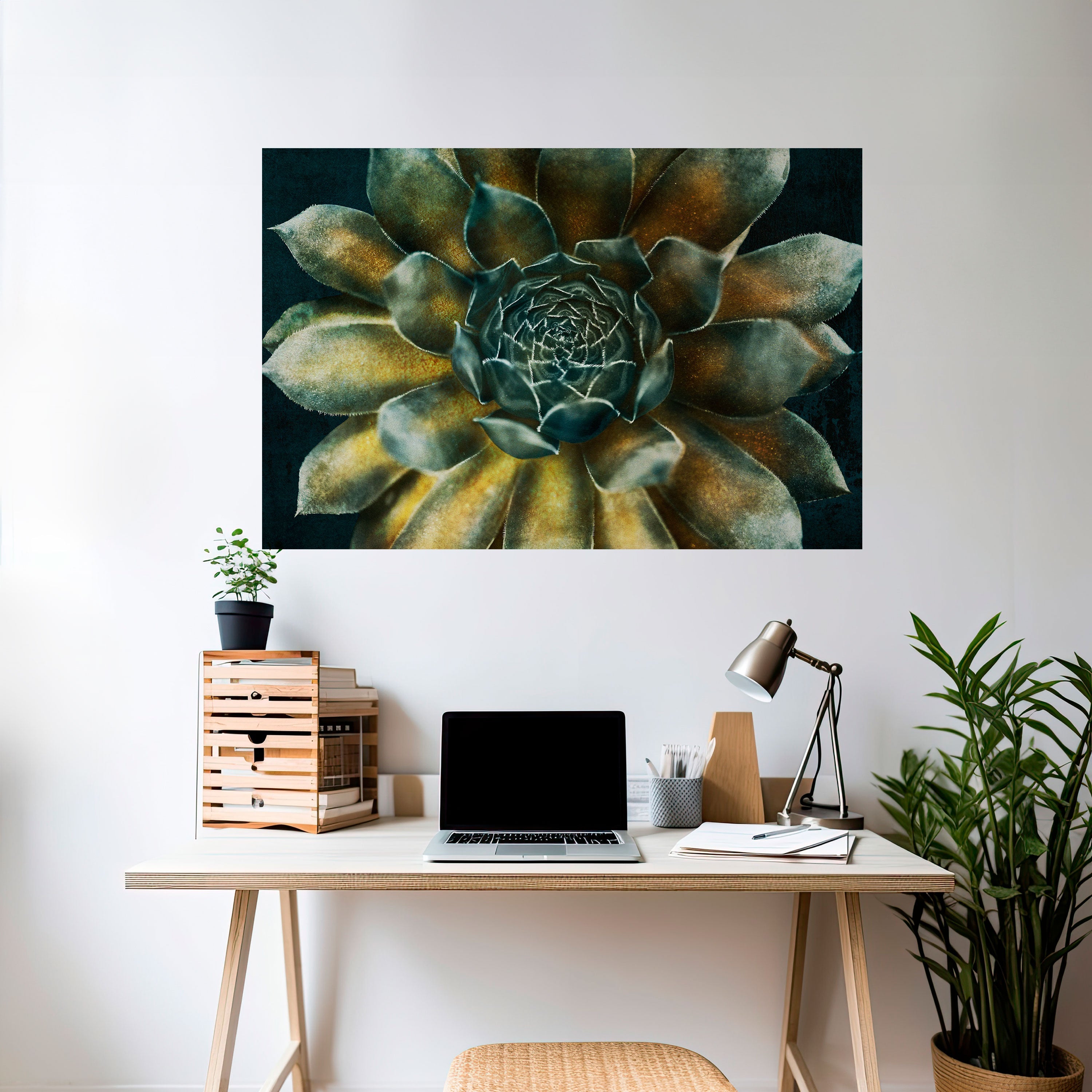 MYSTICAL SUCCULENT WHIRL Poster Horizontal Autocolante