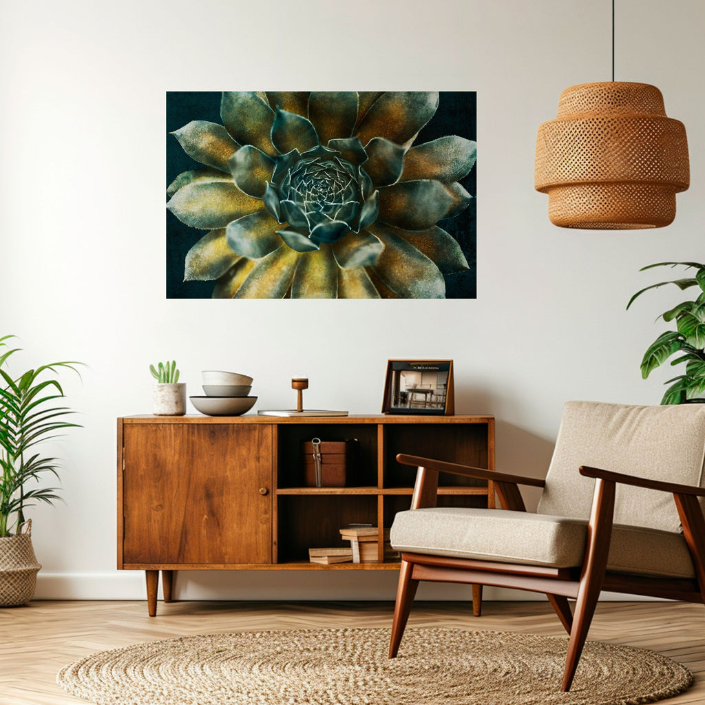 MYSTICAL SUCCULENT WHIRL Poster Horizontal Autocolante