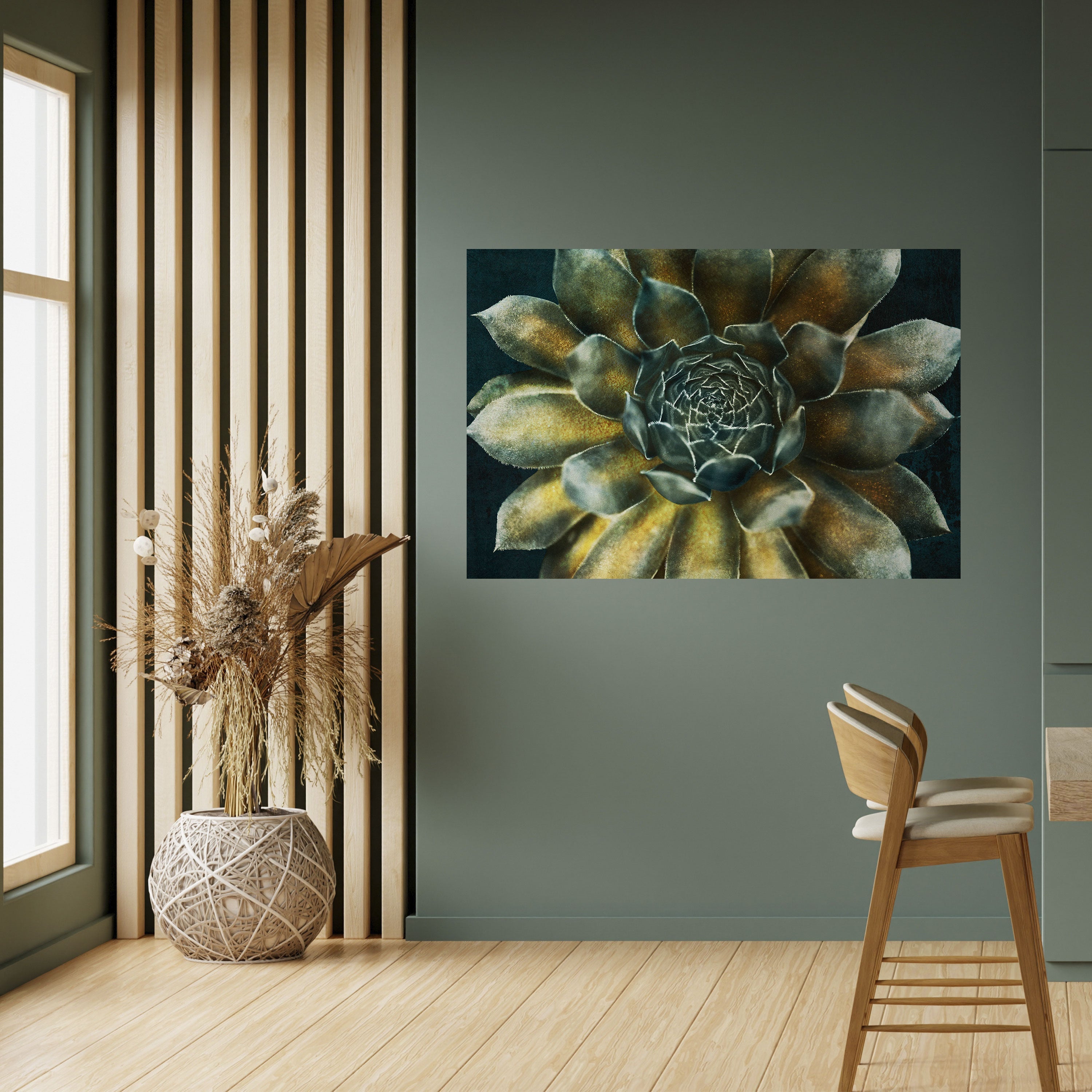 MYSTICAL SUCCULENT WHIRL Poster Horizontal Autocolante