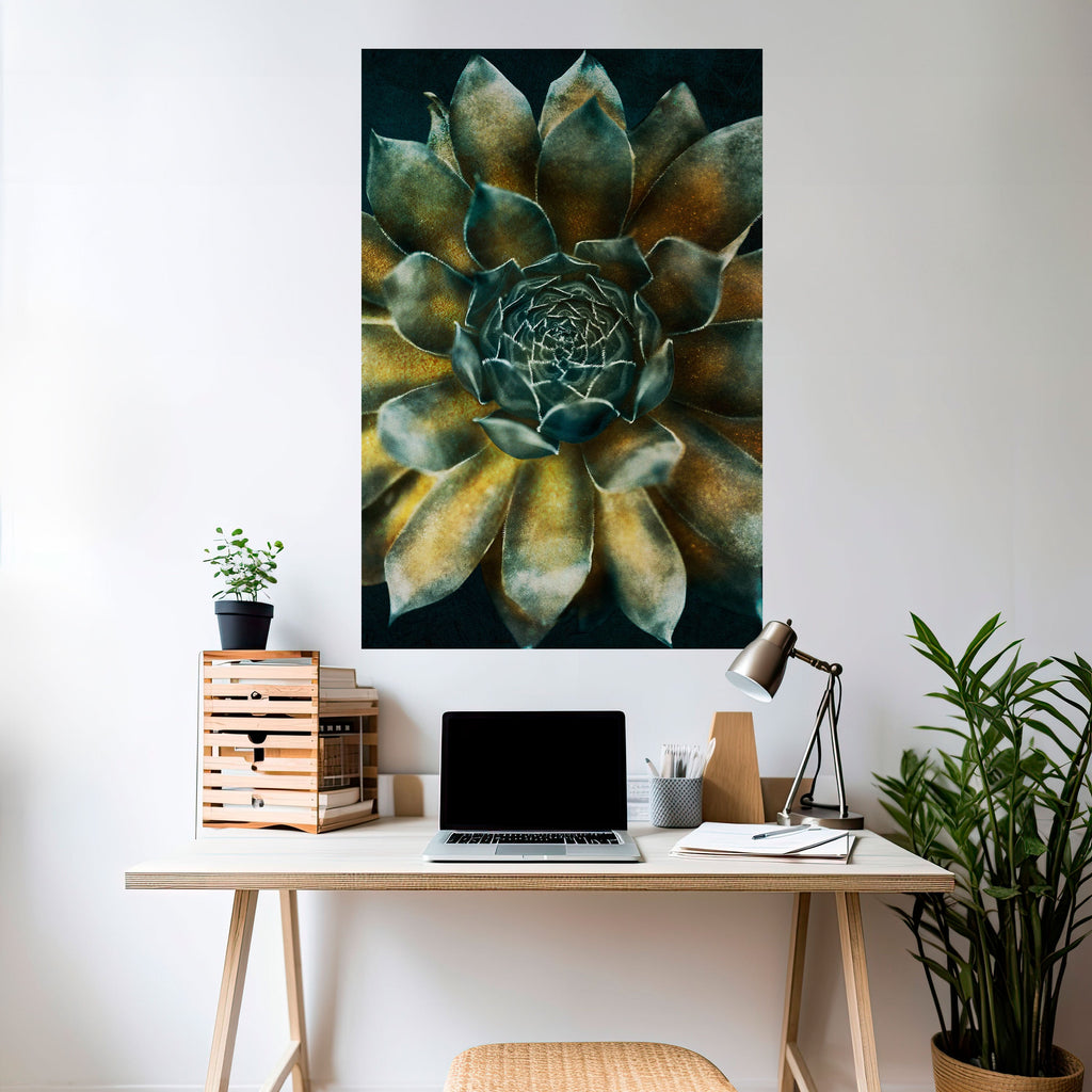 MYSTICAL SUCCULENT WHIRL Poster Vertical Autocolante