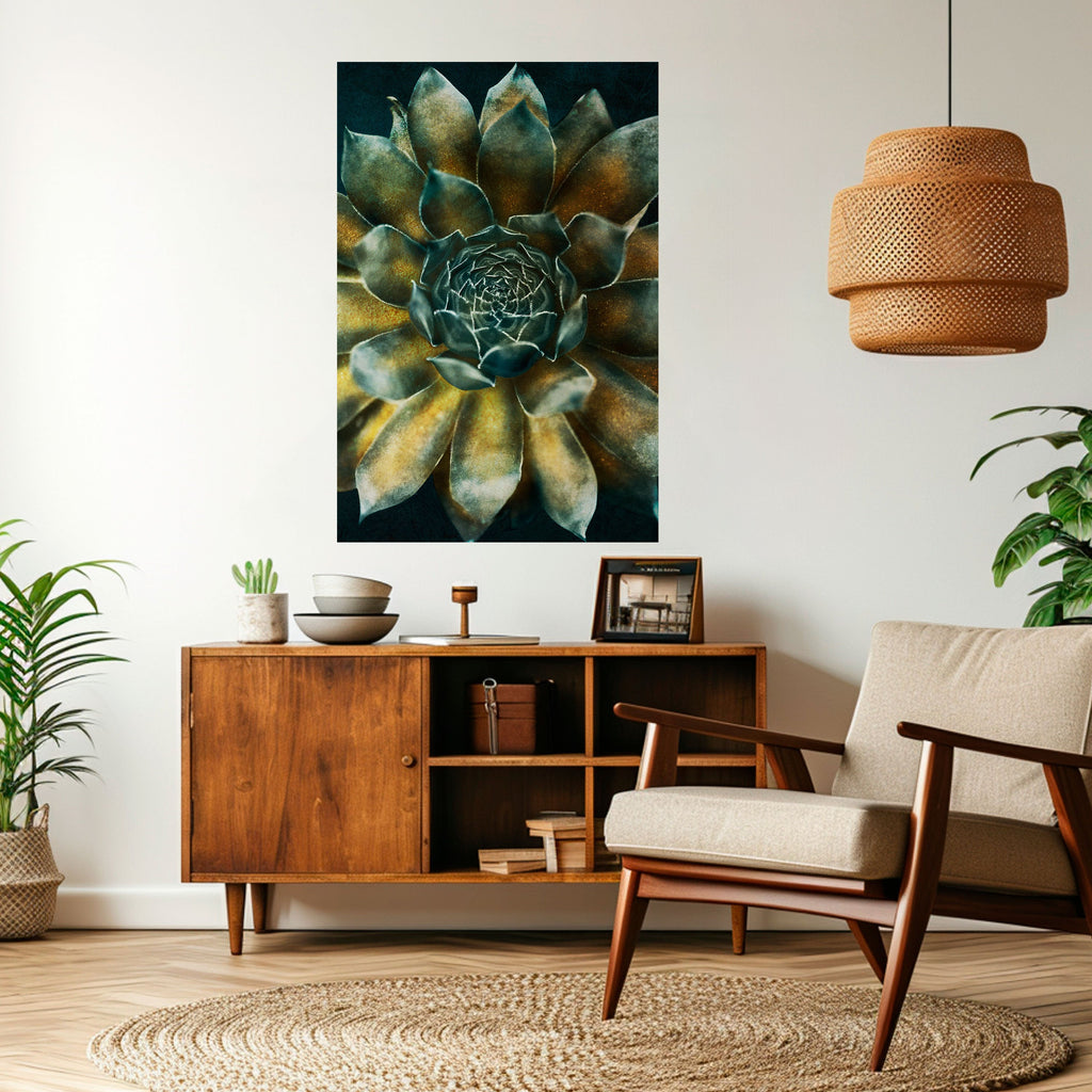 MYSTICAL SUCCULENT WHIRL Poster Vertical Autocolante